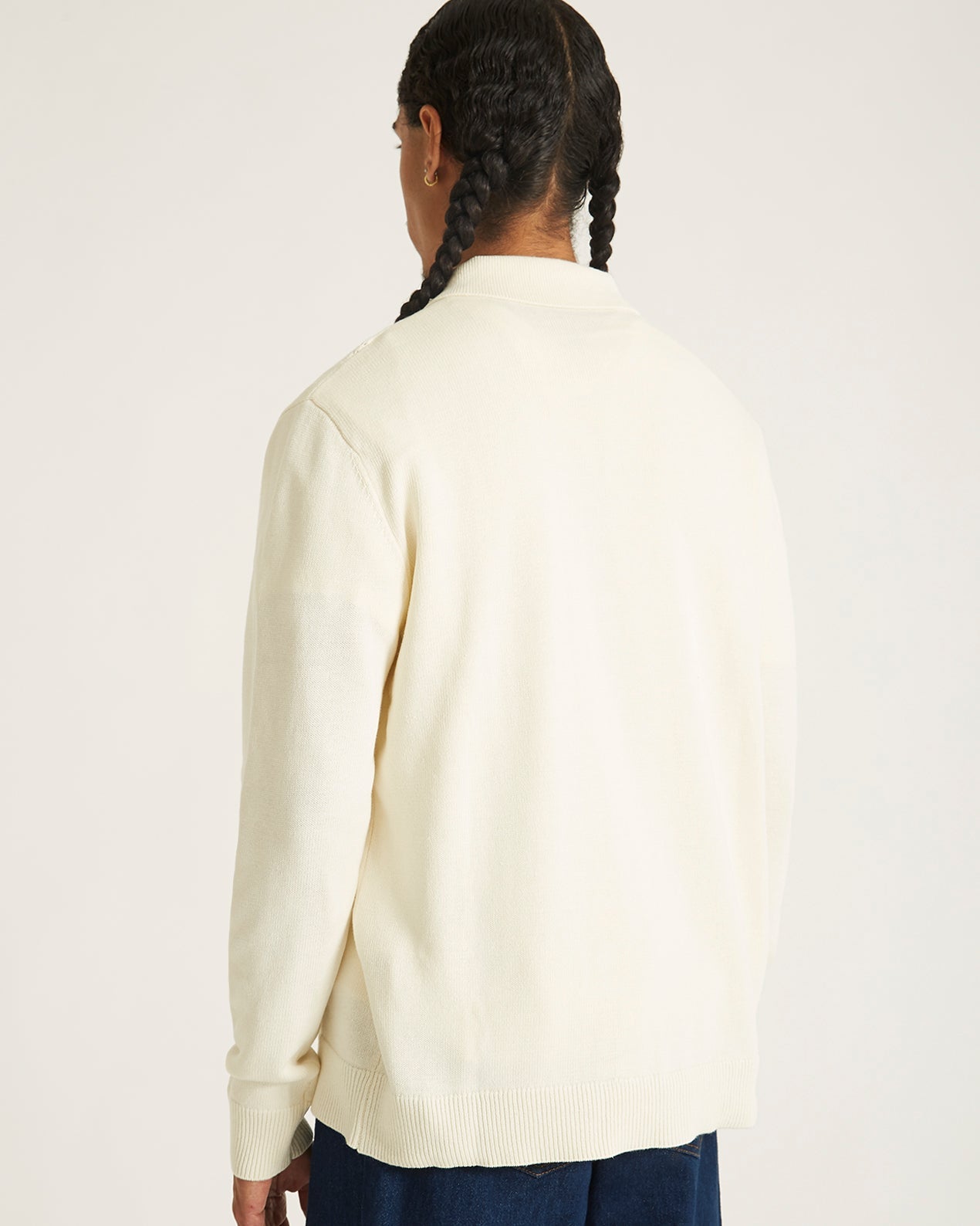 Ivory | Jahmad Linen Long Sleeve Polo