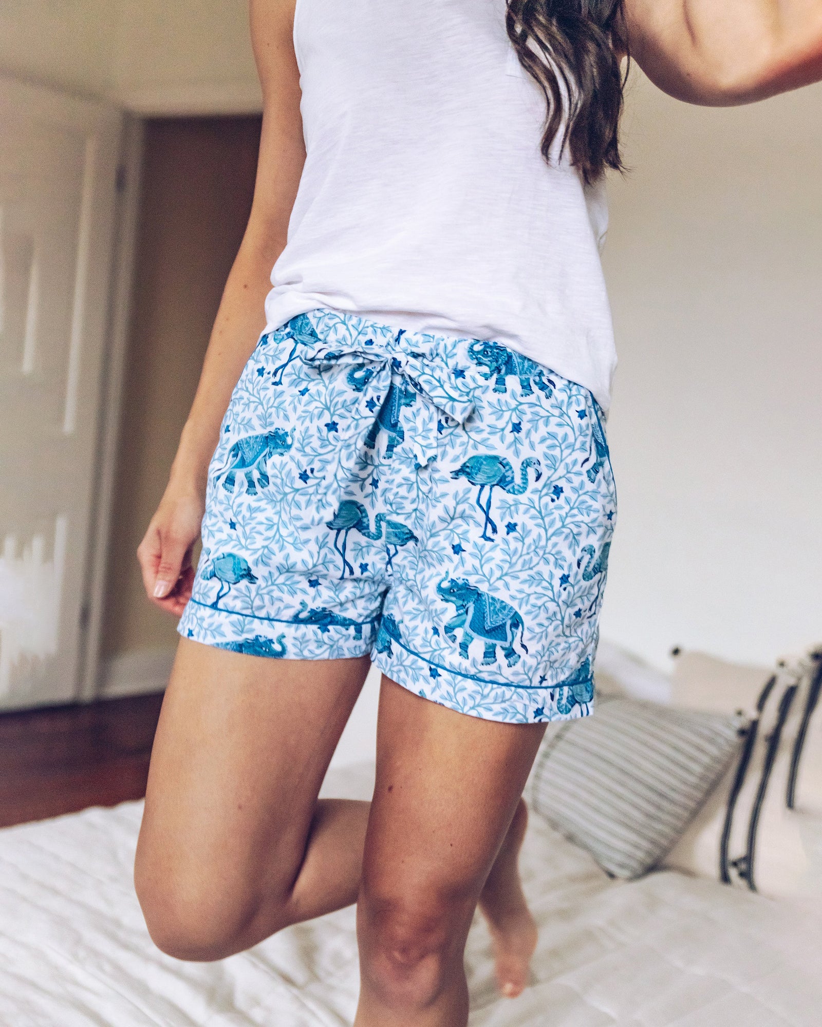 Flamenco - PJ Shorts | Pale Blue