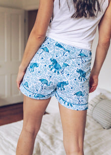 Flamenco - Pajama Shorts - Pale Blue - Printfresh