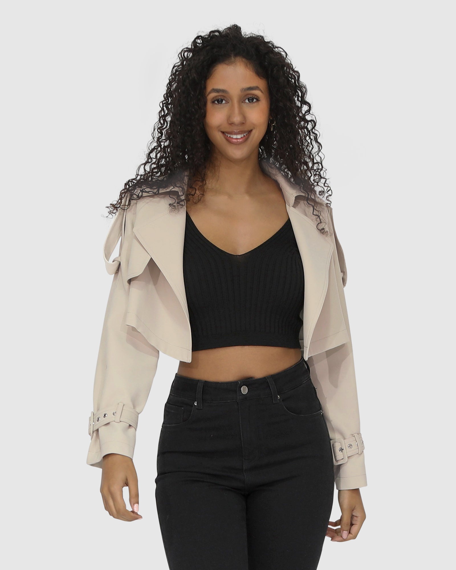 Women | Manhattan Cropped Trench | Sand