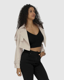 Women | Manhattan Cropped Trench | Sand