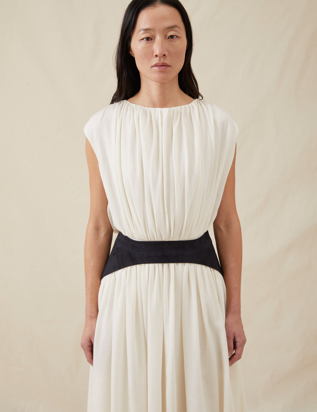 Womens | The Soft Gathered Dress | Ivory
