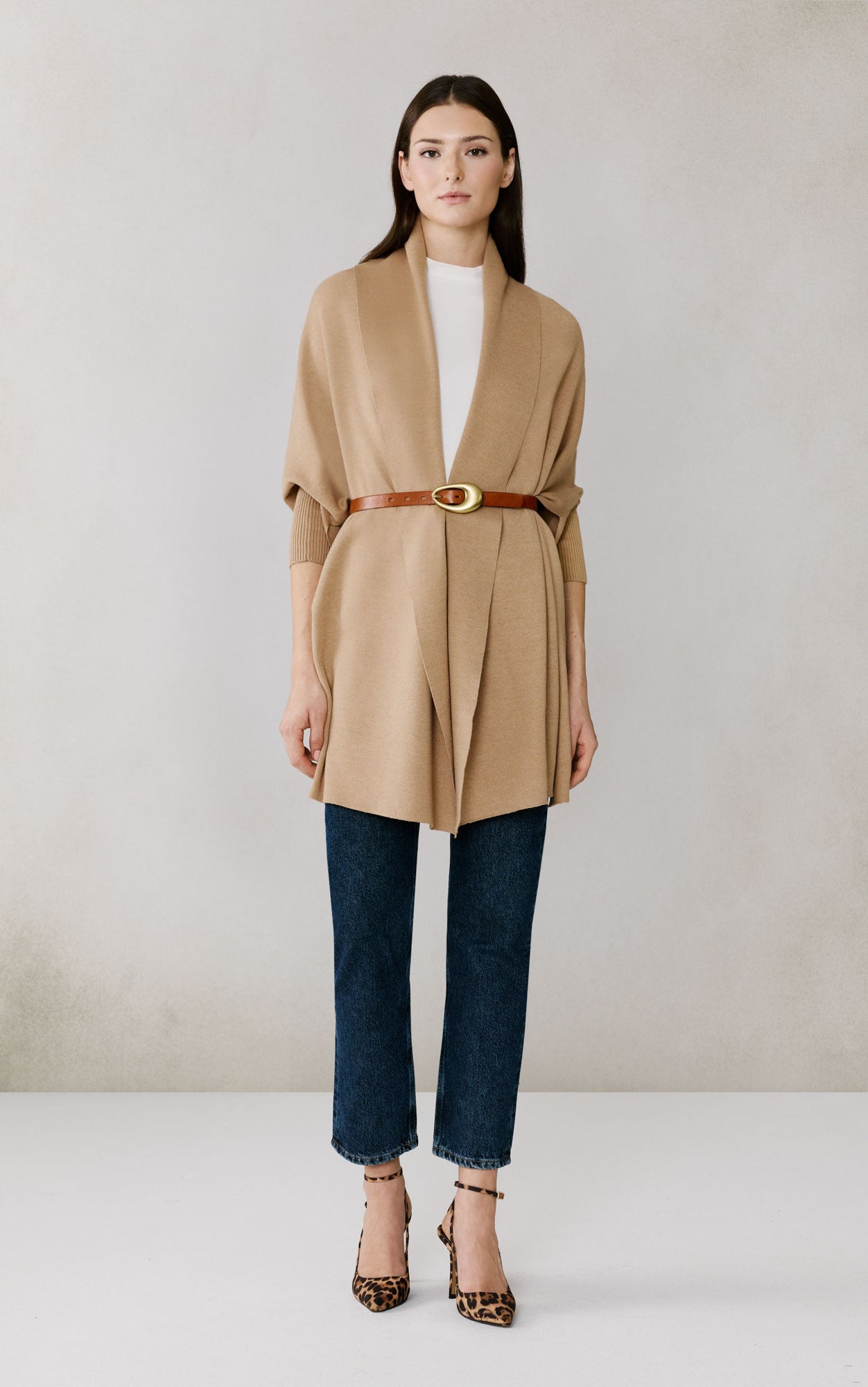 Miku-N Knit Scarfigan | Teak