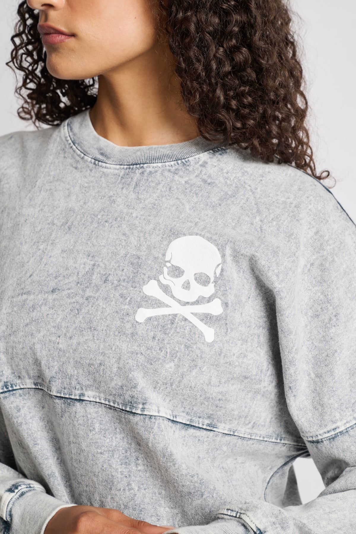 Women | Spirit Jersey | Mineral Crewneck | Grey Mineral Wash