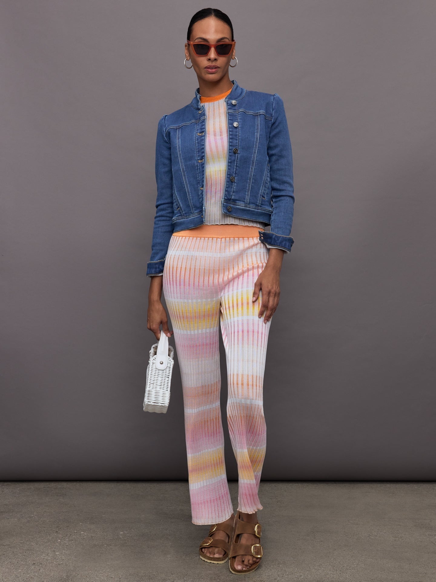 Missoni | Straight Ribbed Trousers | Orange/Multi
