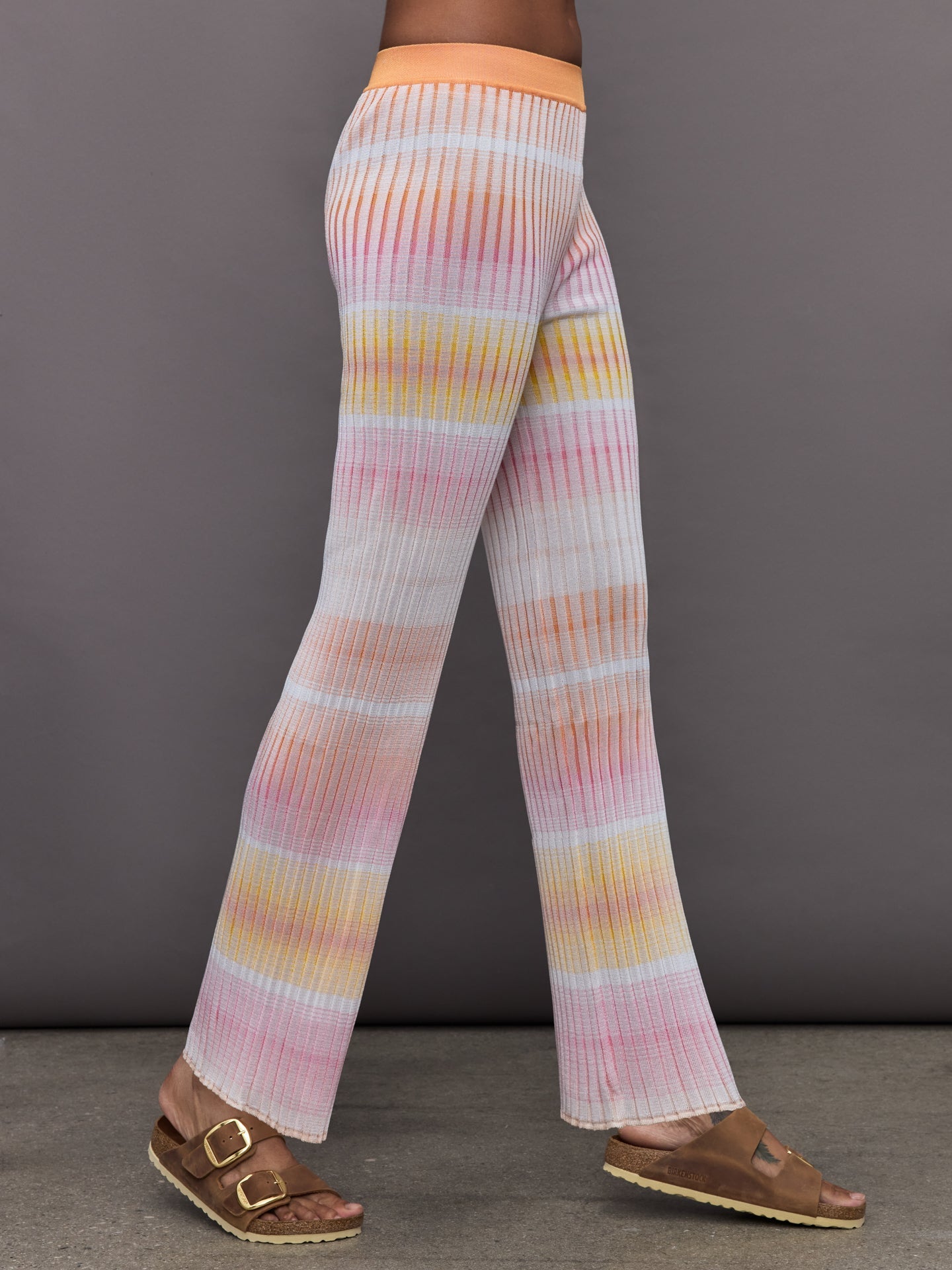Missoni | Straight Ribbed Trousers | Orange/Multi