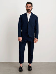 Men | Mercer Blazer | Cotton Linen Dark Navy