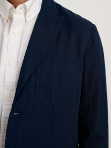 Men | Mercer Blazer | Cotton Linen Dark Navy