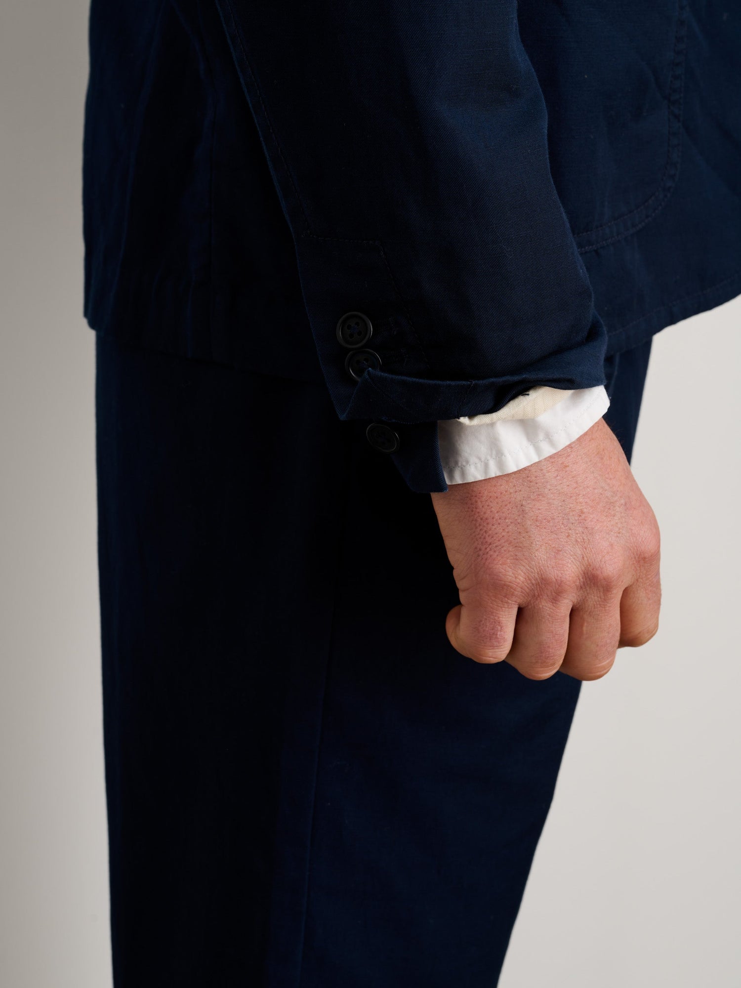 Men | Mercer Blazer | Cotton Linen Dark Navy