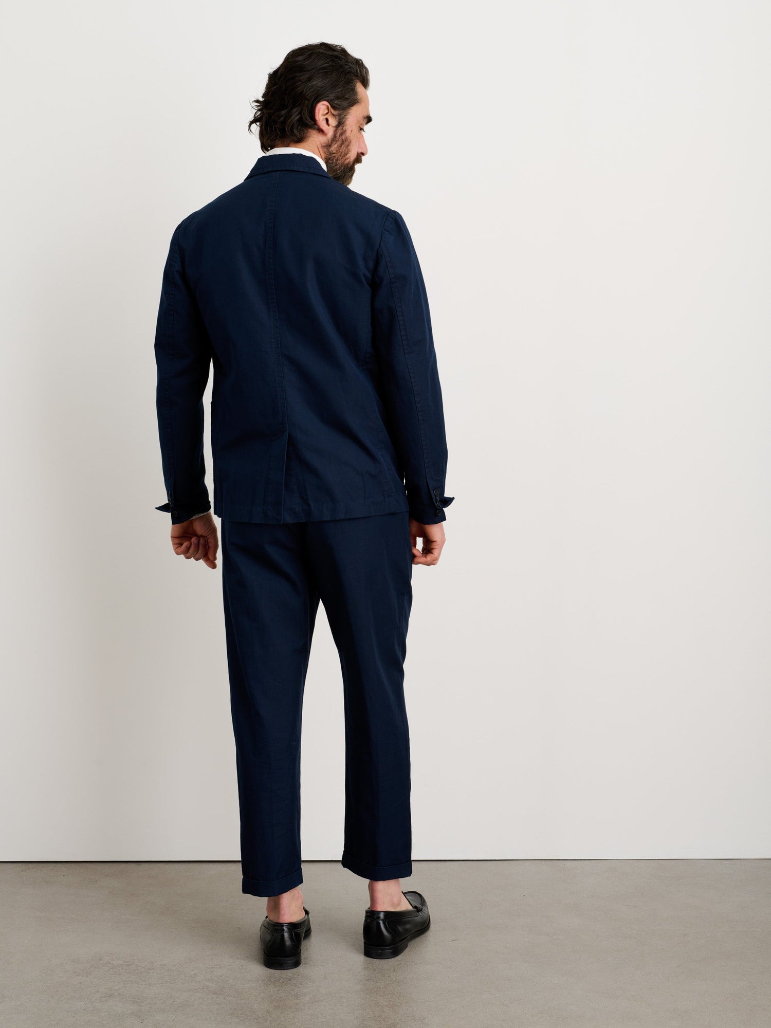 Men | Mercer Blazer | Cotton Linen Dark Navy