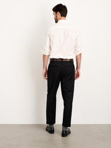 Men | Standard Pleated Pant | Italian Wool Gabardine Midnight