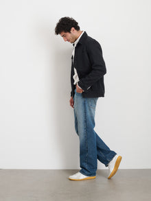Men | Garment Dyed Work Jacket | Recycled Denim Washed Black