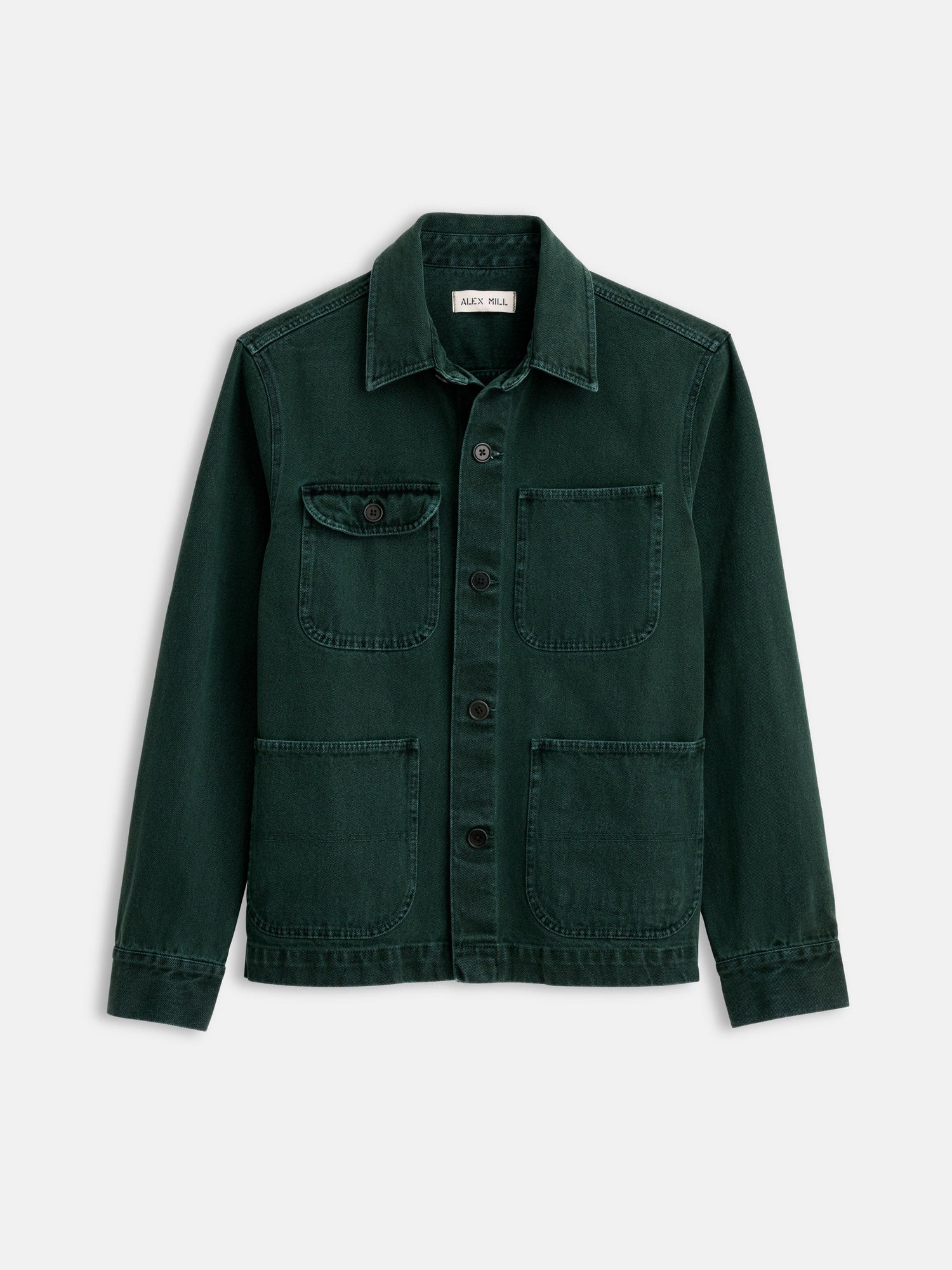 Men | Garment Dyed Work Jacket | Recycled Denim Dark Spruce