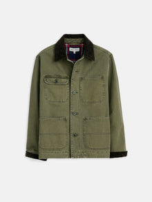 Men | Lined Work Jacket | Cotton Herringbone Field Olive