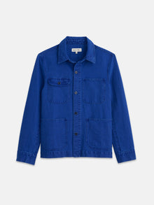 Men | Work Jacket | Linen Canvas Electric Blue