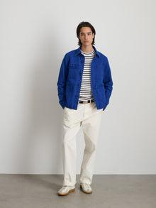 Men | Work Jacket | Linen Canvas Electric Blue