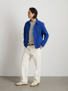 Men | Work Jacket | Linen Canvas Electric Blue