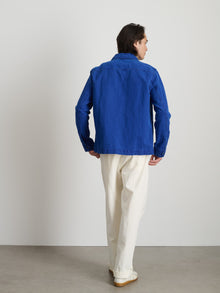 Men | Work Jacket | Linen Canvas Electric Blue