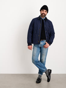 Men | Philip Jacket | Quilted Cotton Nylon Dark Navy
