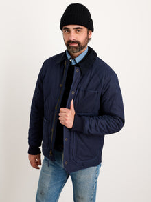 Men | Philip Jacket | Quilted Cotton Nylon Dark Navy
