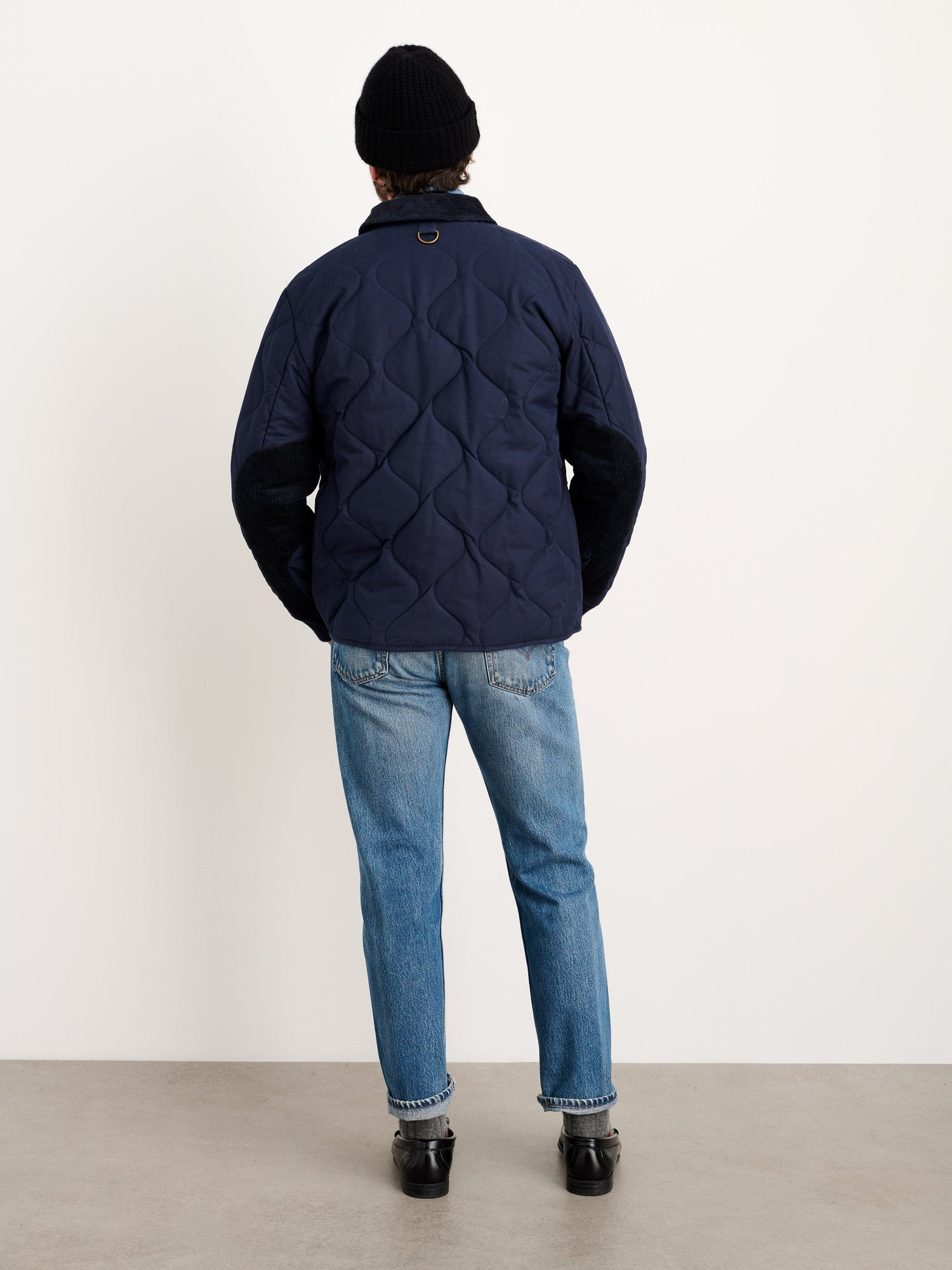 Men | Philip Jacket | Quilted Cotton Nylon Dark Navy