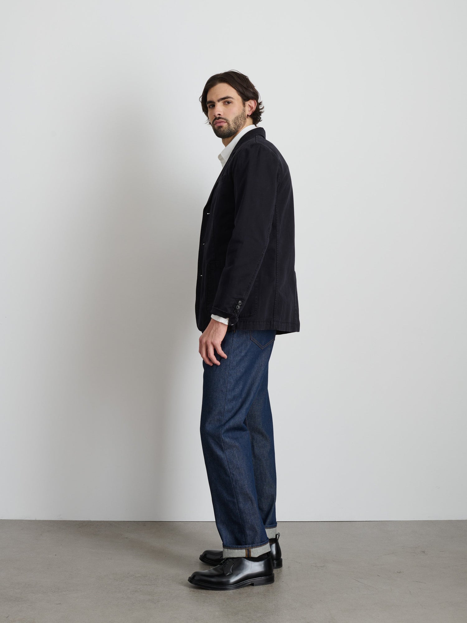 Unisex | Mill Blazer | Vintage Wash Chino Washed Black