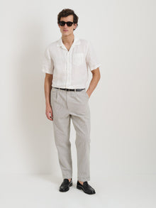Men | Standard Pleated Pant | Seersucker Light Blue