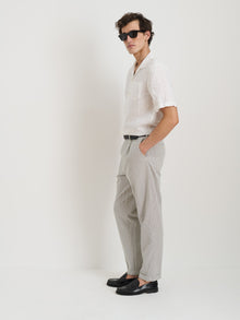 Men | Standard Pleated Pant | Seersucker Light Blue