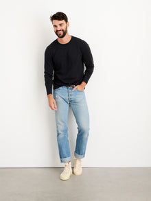 Men | Standard Long Sleeve T-Shirt | Slub Cotton Black