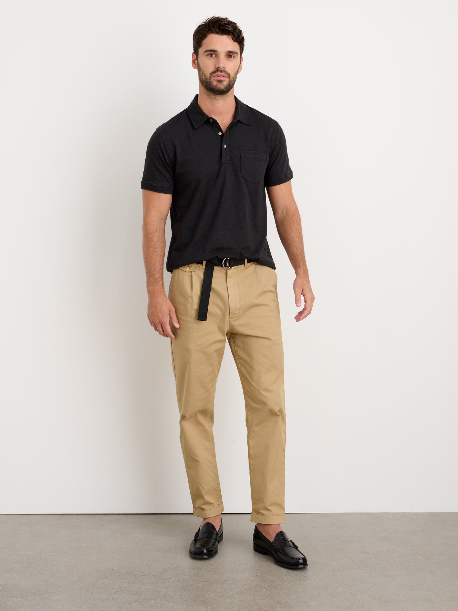 Men | Standard Slub Cotton Polo | Black