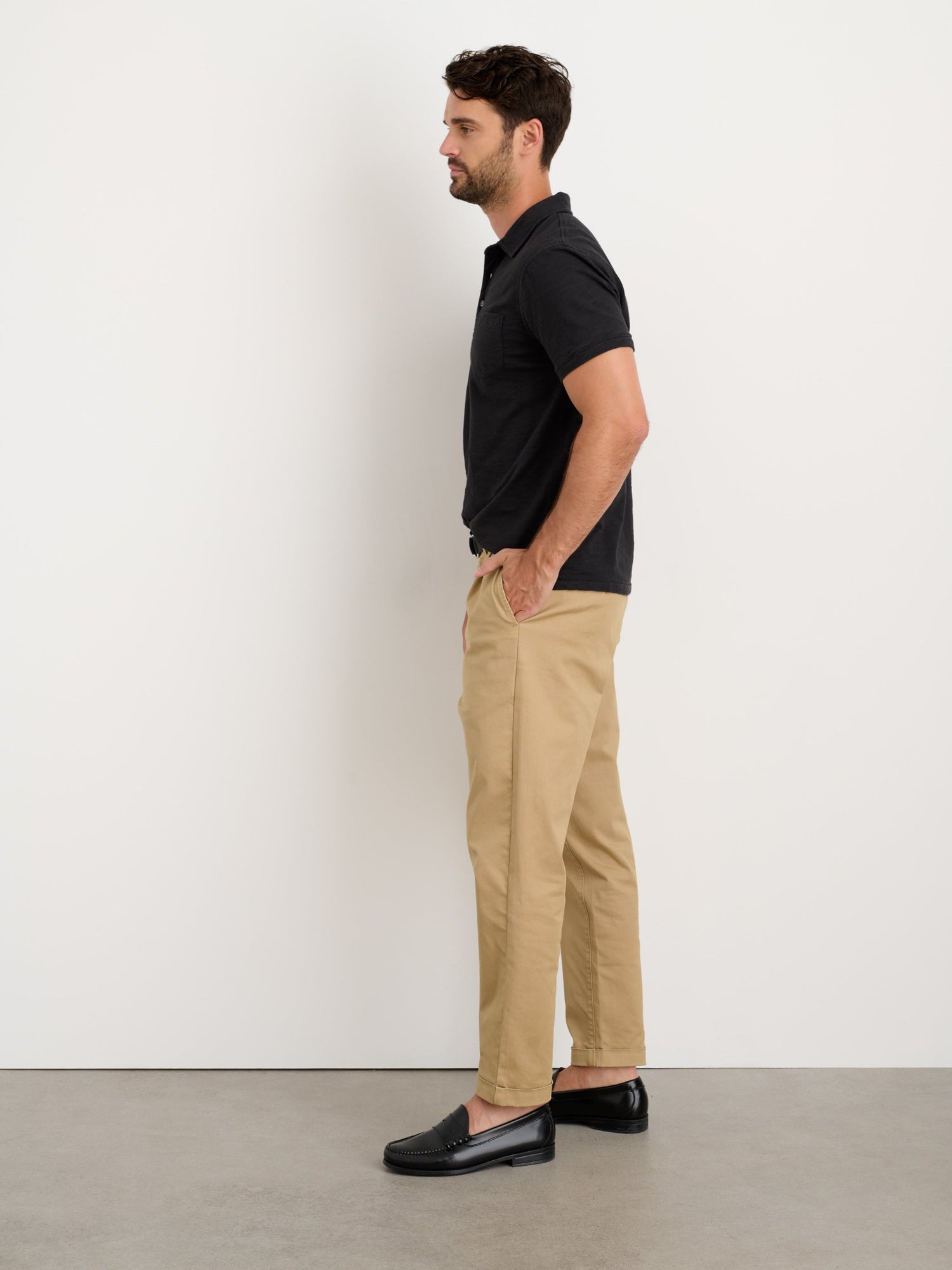 Men | Standard Slub Cotton Polo | Black