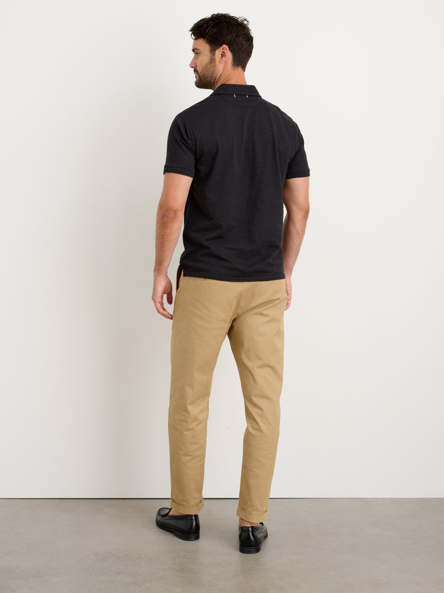 Men | Standard Slub Cotton Polo | Black
