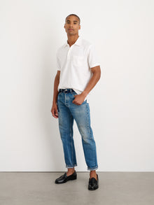 Men | The Standard Polo | Slub Cotton White