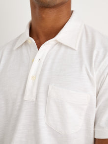 Men | The Standard Polo | Slub Cotton White