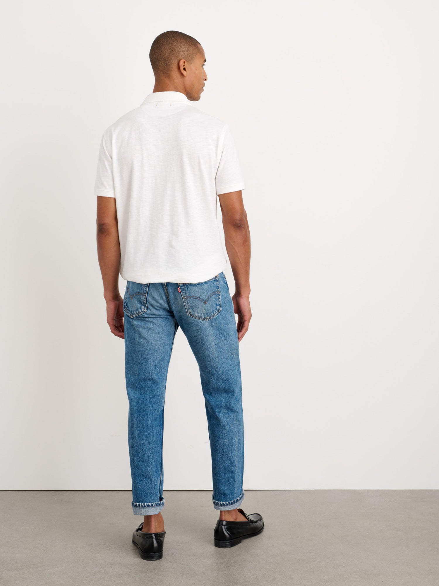 Men | The Standard Polo | Slub Cotton White