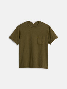 Men | Standard Pocket Tee | Slub Cotton Faded Deep Olive