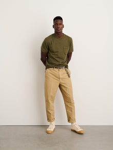 Men | Standard Pocket Tee | Slub Cotton Faded Deep Olive