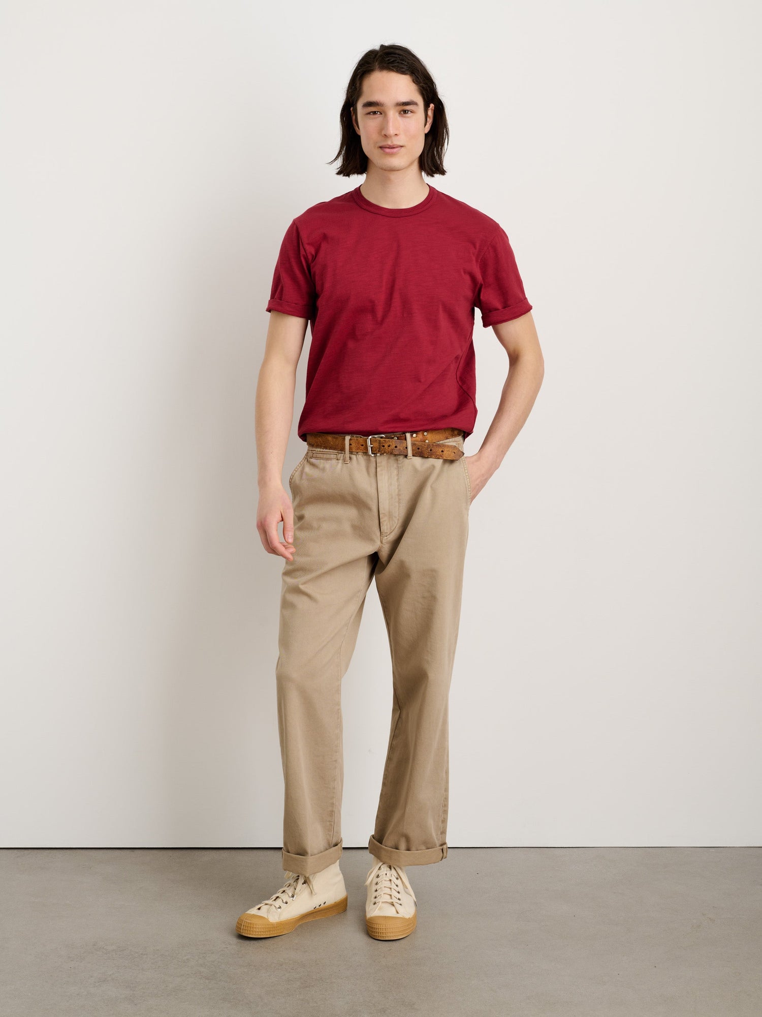 Men | Standard T Shirt | Slub Cotton Fire Brick