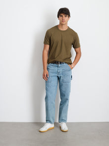 Men | Standard T-Shirt | Slub Cotton Faded Deep Olive (V1)