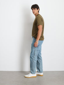 Men | Standard T-Shirt | Slub Cotton Faded Deep Olive (V1)