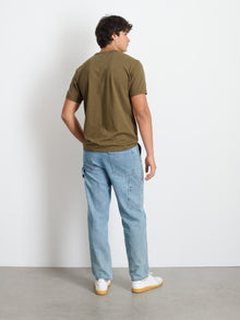Men | Standard T-Shirt | Slub Cotton Faded Deep Olive (V1)