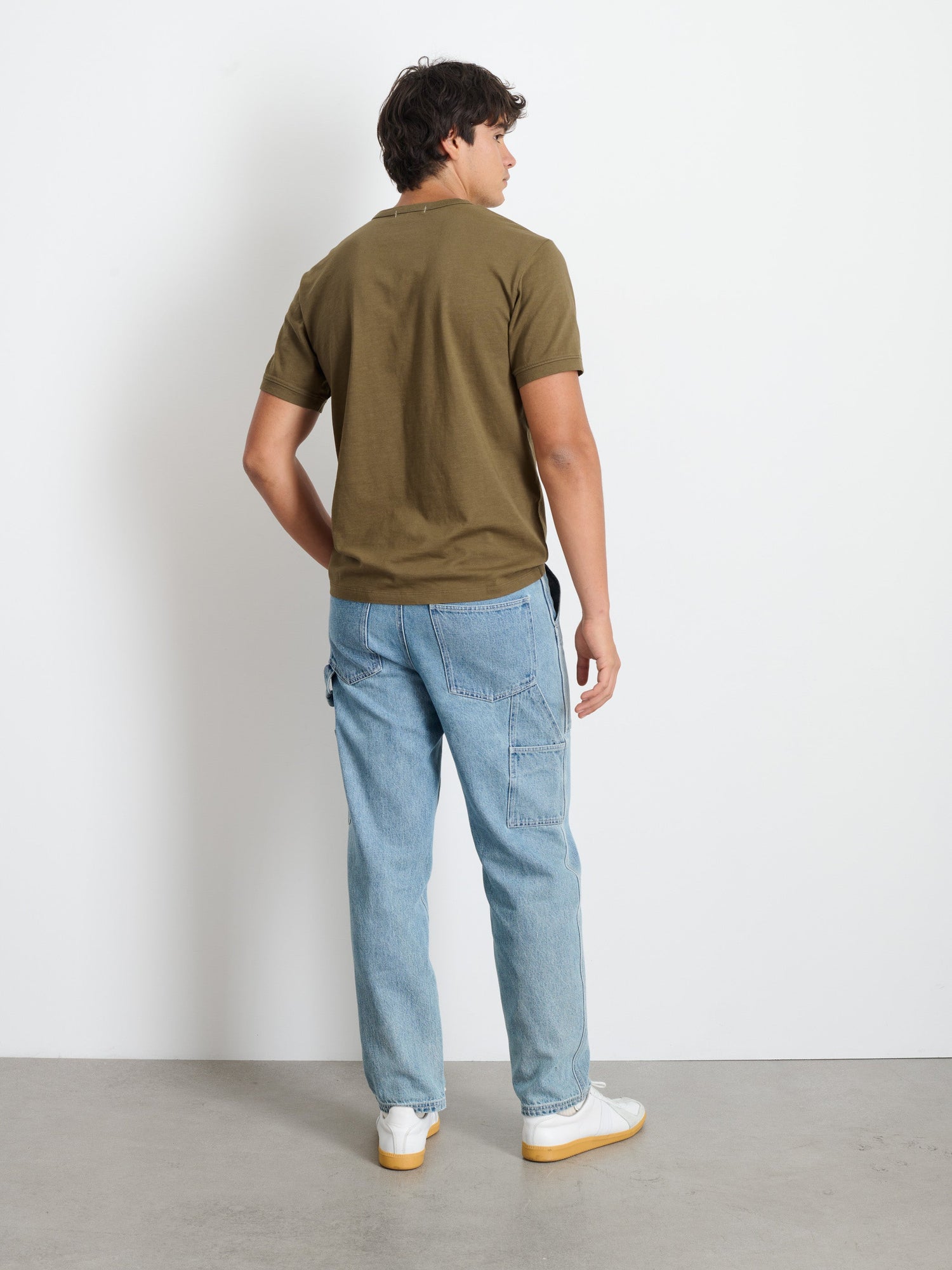 Men | Standard T-Shirt | Slub Cotton Faded Deep Olive (V1)