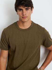 Men | Standard T-Shirt | Slub Cotton Faded Deep Olive (V1)