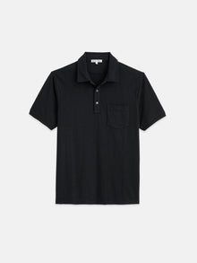 Men | The Standard Polo | Slub Cotton Black
