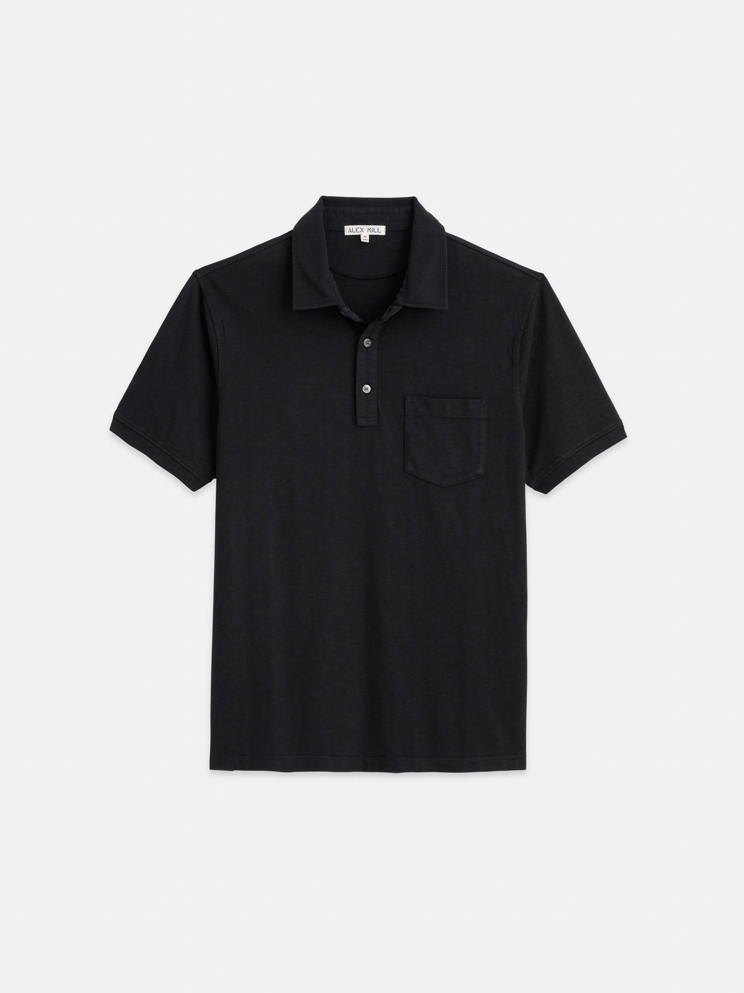 Men | The Standard Polo | Slub Cotton Black