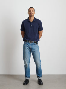 Men | Standard Slub Cotton Polo | Navy