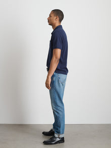 Men | Standard Slub Cotton Polo | Navy