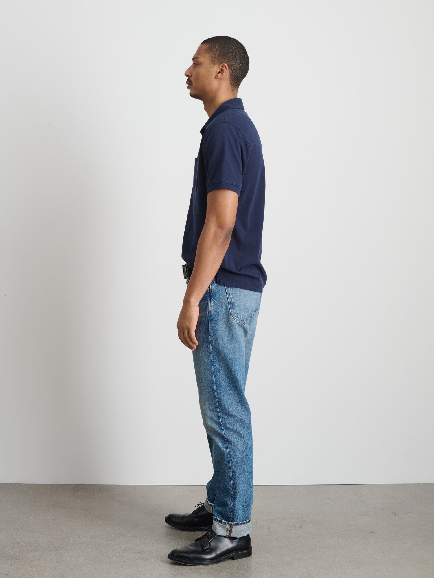 Men | Standard Slub Cotton Polo | Navy