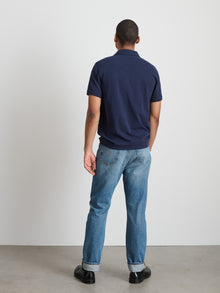 Men | Standard Slub Cotton Polo | Navy