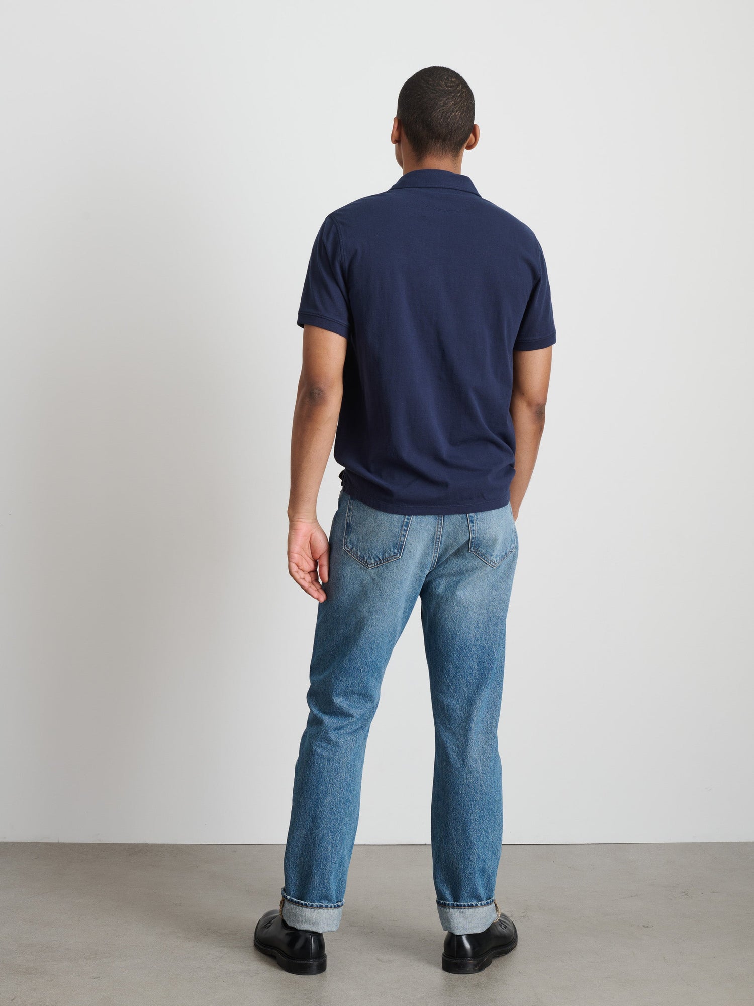 Men | Standard Slub Cotton Polo | Navy